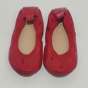 Yosi Samra Nina Girl's Red Ballet Slippers Size 9C
